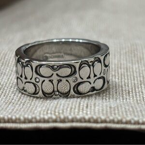 Coach silver ring size 7